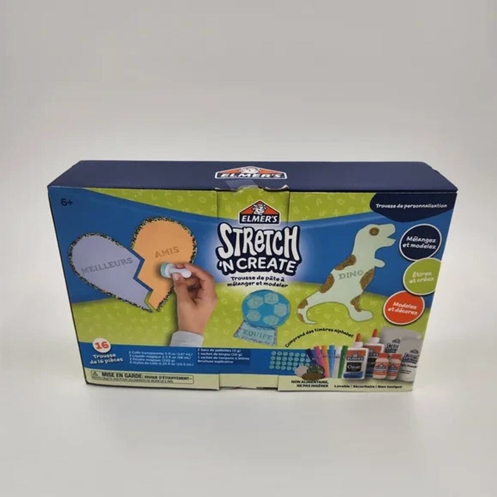 Elmer’s Stretch 'N Create Dough Kit, 3 Ways to Play, Personalization Kit 16 pcs